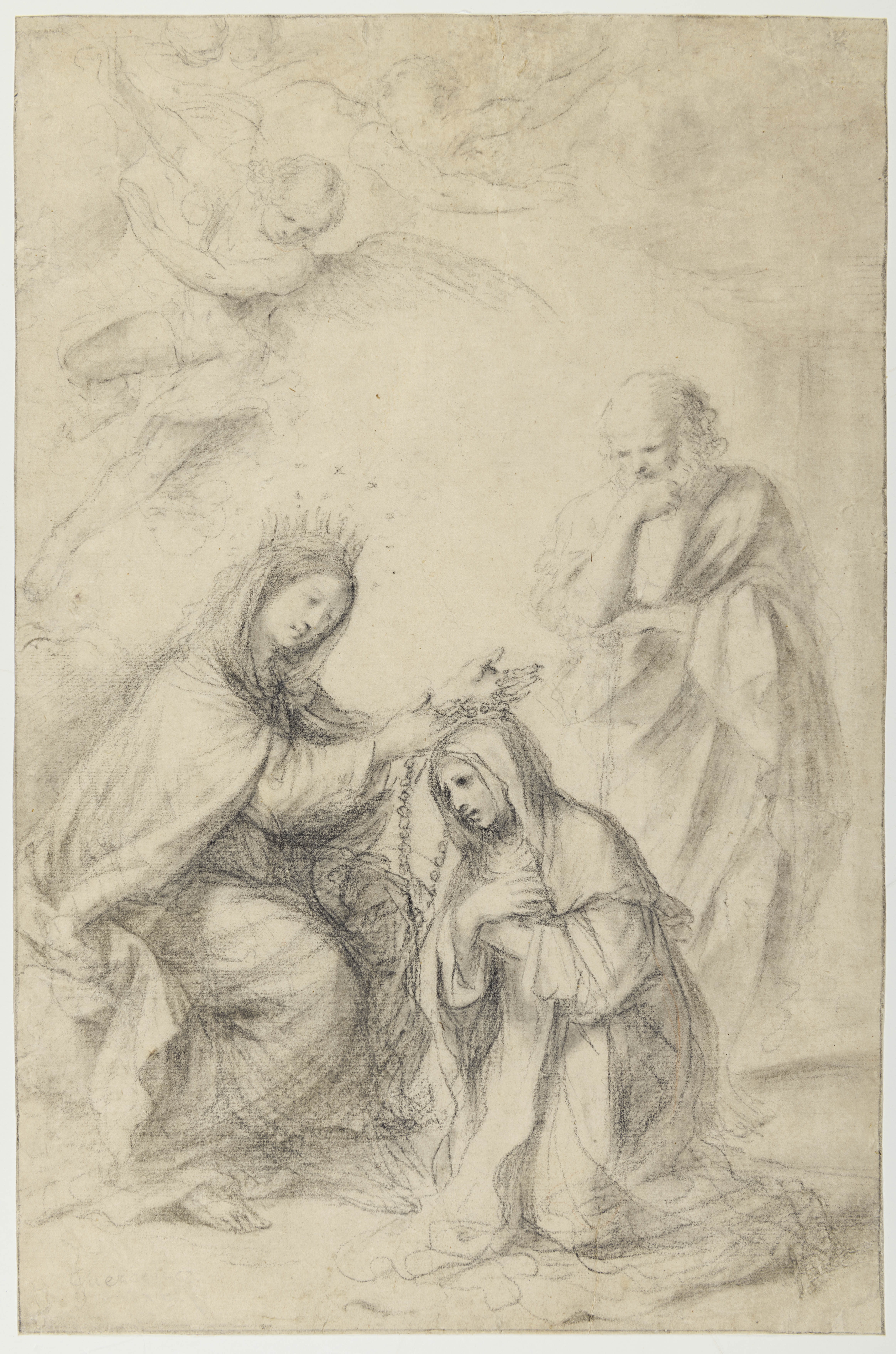 Saint Teresa Receiving a Necklace from the Virgin, with Saint Joseph Behind